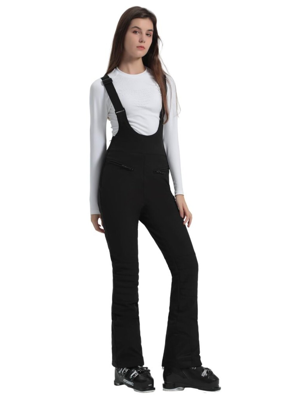 New GSOU SNOW Womens Ski Slim Snowboard Bibs Insulated Water proof size:XL